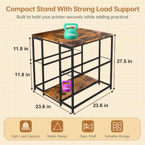 3D Printer Stand with Filament Storage, Compact 3D Printer Table Desk