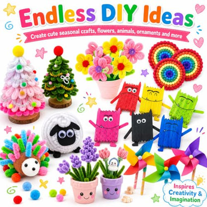 FUNZBO Arts and Crafts Supplies for Kids - Toddler DIY School Craft Set - size: Jar Set (Medium)