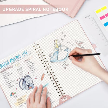 AHGXG Graph Paper Notebook, 140 Pages, B5 (7.6" x 10") - color: Rose Gold, style: B5-Graph