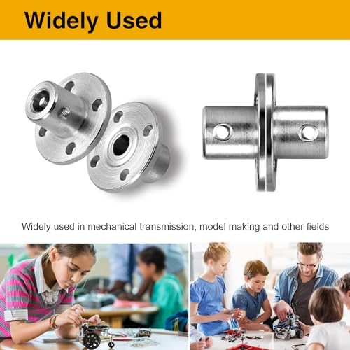 4PCS 10mm Shaft Coupler, Rigid Flange Coupling Connector - size: 10mm 4Pcs
