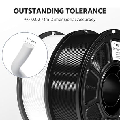 Silk Pla Plus Filament 4KG Bundle,1.75mm+/- 0.02 mm, Black*2+Red*2 - color: A-1kg*4 Black+black+white+white