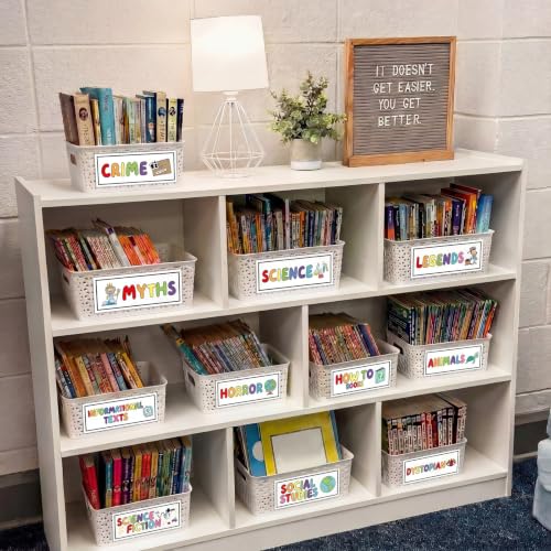 Tinlade 56 Pcs Classroom Reading Corner Label Library, Cute - style: Cute