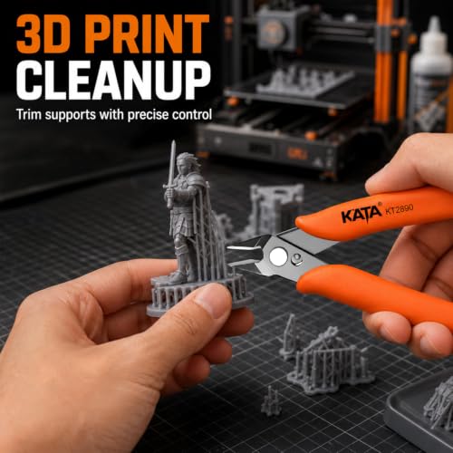 KATA Mini Flush Cutters, 5-Inch Wire Cutters Plier for Jewelry & DIY Crafts - color: 5 Pack 5" Orange