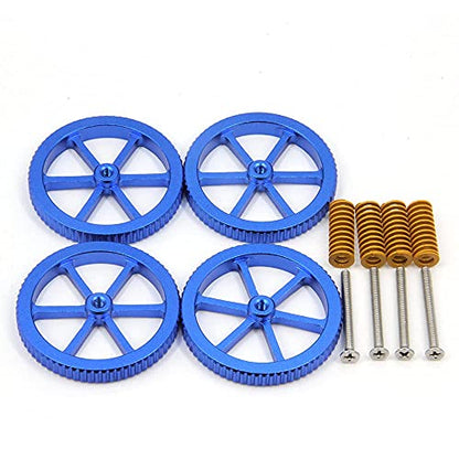 4PCS Aluminum Blue Hand Twist Leveling Nut - style: 60mm-Aluminum Blue