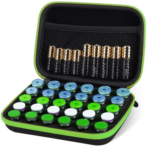 DHXYZZB 30-Slot Insulin Fridge Holder Storage Case for 1-3ml Insulin Vial Protector Holder Insulin Cooler Travel Case Organizer for Essential Oil & Sample Tubes - color: Green