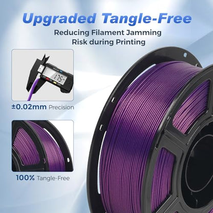 FLASHFORGE Rapid PLA Filament 1.75mm Aurora Purple, 500mm/s High Speed Printing, 3D Printer Filament 1kg Spool, Dimensional Accuracy +/- 0.02mm, Enjoy Exceptional Print Quality - color: Aurora Purple
