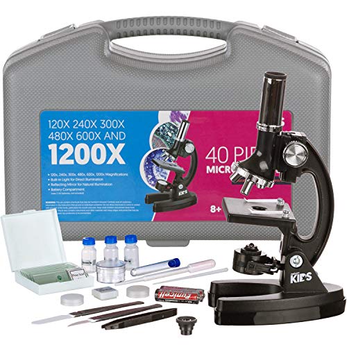 AmScope M30-ABS-KT1 Beginner Microscope Kit, Black - color: Black, size: 12.99 x 9.84 x 6.69 inches