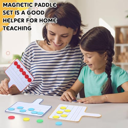 Seajan 12 Pcs Magnetic Answer Board Dry Erase Double Side Handheld, Multi - color: Multi