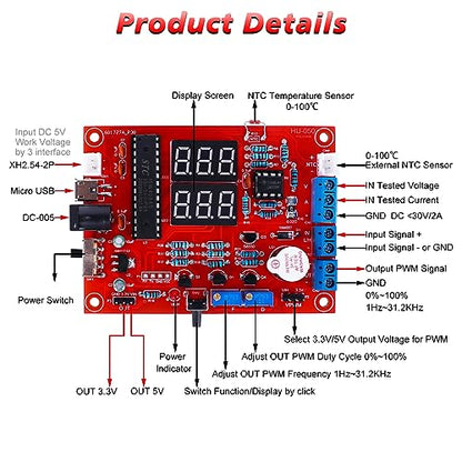 MiOYOOW Soldering Practice Kit, DIY PWM Adjustable Signal Generator Voltage Current Tester Electronics Project Kit, LED Display Multifunctional Frequency Counter Soldering Kit for Learning
