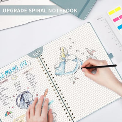 AHGXG Graph Paper Notebook, 110 Pages, A4 (8.5" x 11") - color: Gray Blue, style: A4-Graph