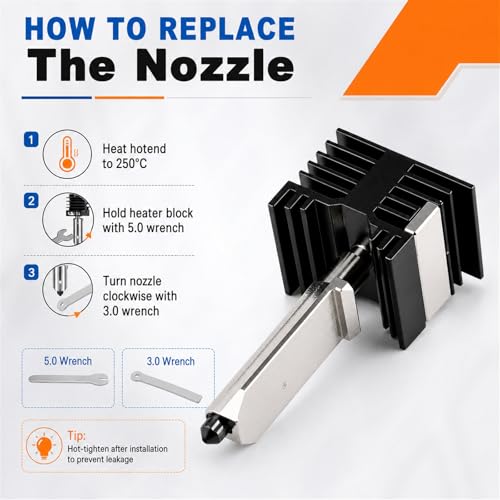 P2 X2 H2 Series Hardened Steel Hotend Nozzle Kit, 2PCS 0.2/0.4mm - size: 0.2mm & 0.4mm