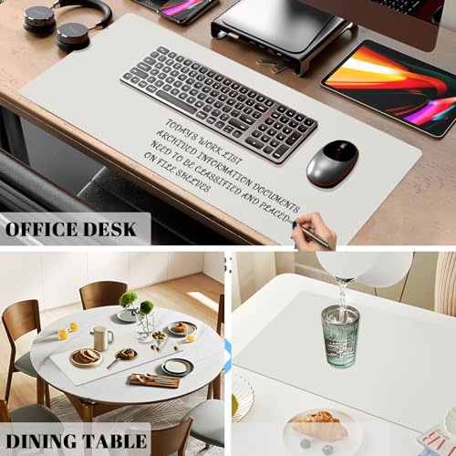 Dry Erase Desk Mat, Erasable Writing White Board for Making Plans - color: Grey