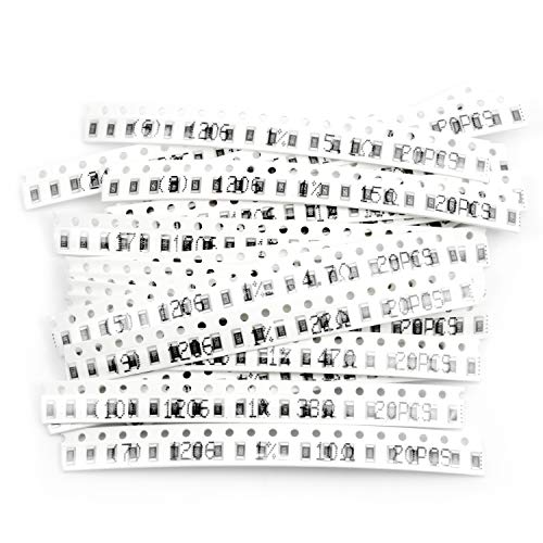 Chanzon 1200pcs 1206 SMD Resistor Kit 60 Values 0-10M ohm 1/4W Each 20pcs