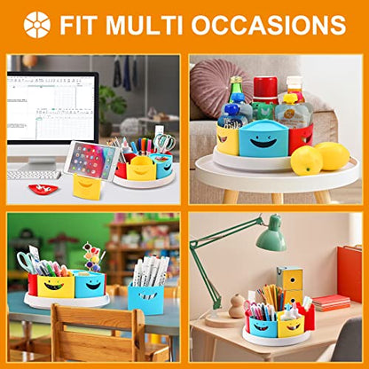 Art Supply Storage Organizer - 360 Degree Rotating Desk Organizer for Classroom and Home School Supplies
