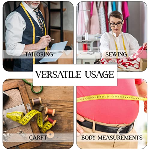 Flexible Tape Measure Pack of 2, Accurate Dual Scale Standard & Metric Measurements Tape,Soft Measuring Tape for Body, Weight Loss Sewing Tailor Craft Ruler 150cm/60 inch - color: Blue / 2 Pack