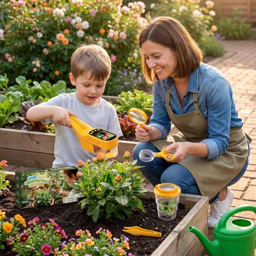 Kids Bug Catcher Microscope STEM Exploration Toy for Ages 3+ - color: Orange