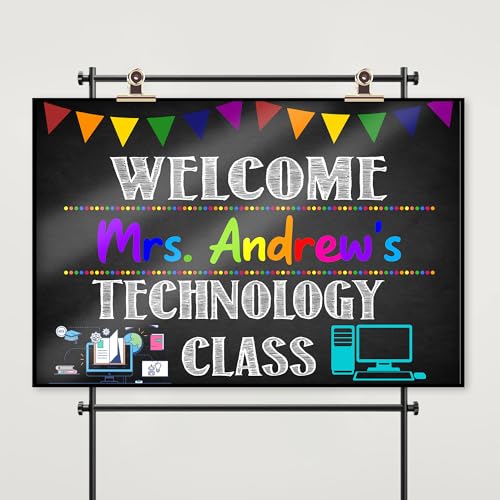 Jinniee Personalized PC Poster Computer Science Classroom Poster, Stem Technology Education Chart, Keyboard Coding Computer Lab Wall Art For Kids Class, Digital Keyboarding Posters - color: H