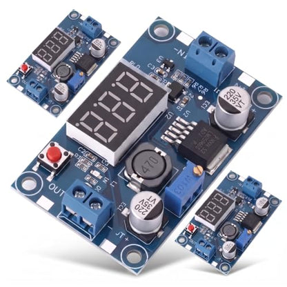 3PCS LM2596 DC-DC Buck Converter Module, Adjustable Step-Down Vol with LED - size: 3 PCS