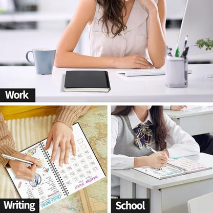 AHGXG Spiral Graph Paper Notebook, 140 Pages, B5 (7.6" x 10") - color: Black, style: B5-Graph