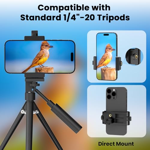3-Axis Spotting Scope Phone Adapter & Telescope Phone Mount, Universal Spotting Scopes Phone Mount for Astronomy Binoculars & Spotting Scope, Fits 30-57mm Eyepieces