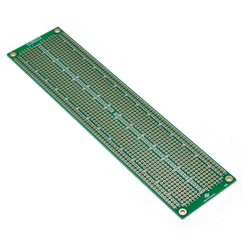 Double Sided ENIG Protoboard, Solderable Breadboard, Electronic Circuit Board for DIY Prototype Circuit, FR4, Plated Through Hole Solder Prototype Board, ST-PROTO-2-8 (2" x 8") - style: 2" x 8"