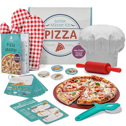 Tovla Jr. Kids Pizza Making Kit | Real Reusable Chef Tools | Ages 5-12 - style: Pizza Making Kit
