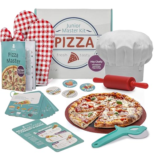 Tovla Jr. Kids Pizza Making Kit | Real Reusable Chef Tools | Ages 5-12 - style: Pizza Making Kit