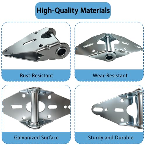 Garage Door Hardware kit, for 7' Height Garage Doors,Includes Rollers/Hinges/Bottom Bracket/Top Bracket/Wire Rope/Screw Pack - size: 7Ft Door