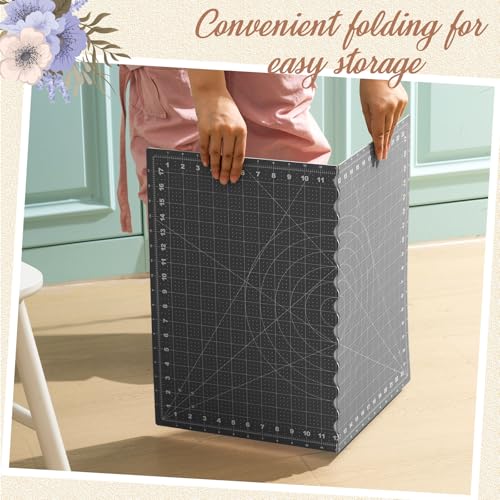 Teenyyou 24" L x 18" W Self Healing Foldable Cutting Mat, Dark Gray - color: Dark Gray, size: 24" L x 18" W