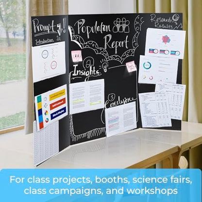 BAZIC Products Black Tri-Fold Poster Board, 36 x 48 In - color: Black, size: 1-Pack