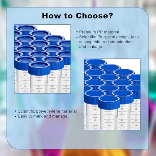 50ml Centrifuge Tubes, 16000 RCF, Plug Seal Caps, Racked, 25Pcs - size: 50ml-Plug Seal Cap