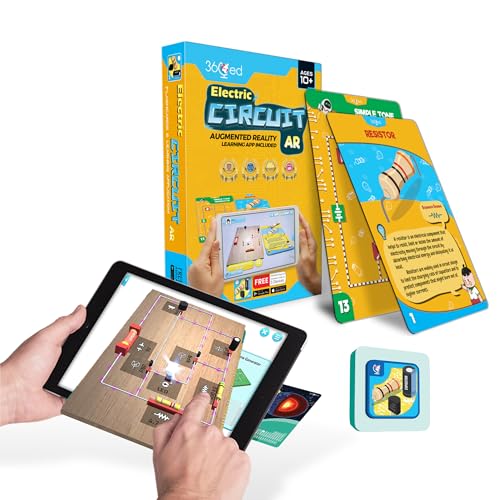 STEM Circuits Learning Kit for Kids | Hands-On Electronics Projects with Augmented Reality Educational Flashcards | Homeschool & Classroom Science Activity with Learning App