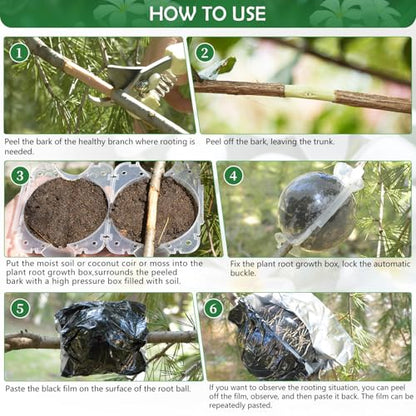 SupKing 8 Pcs Plant Rooting Grow Propagation Ball,Air Layering Kit,Clear Assisted Cutting Rooting,Reusable Plant Rooting Device,High Pressure Ball Grafting Device Root Box for Plants Rose. - size: Small+Medium