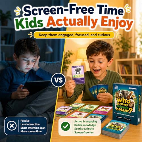 Who Guess It Better Animals Volume 1 - Animal Discovery Set, 50 Cards - color: Animals