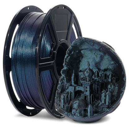FLASHFORGE Rapid PLA Filament 1.75mm +/- 0.02mm Burnt Titanium, Max 500mm/s High Speed Printing, 3D Printer Filament 1kg(2.2lbs), Changing Colors with Light, Perfectly Hide The Layer Line - color: Burnt Titanium