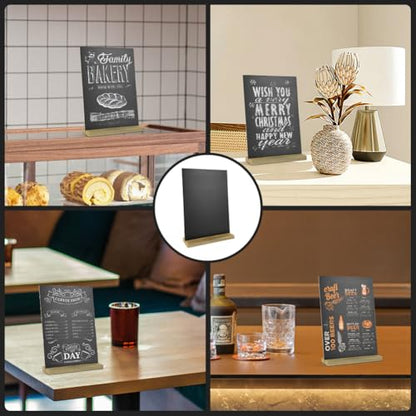 Mini Chalkboard Signs with Stand for Tables, Small Chalk Board for Food (3, 8.6"x5.9") - size: 8.6"x5.9"