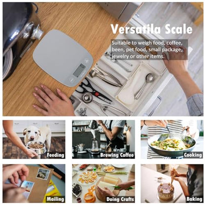 NUTRI FIT 11lb Food Scale Kitchen Scales Digital Weight Grams & Ounces Grey - color: Cool Gray