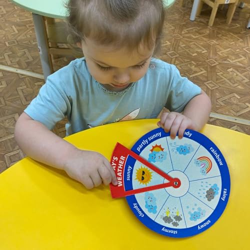 Weather Wheels, Educational and Learning Activities for Kids, Preschool Learning Toys, Classroom Decor - color: Weather Wheel Multicolor