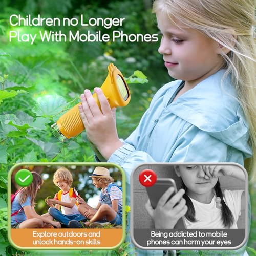 WINWEND Kids Microscope Pocket Microscope -1000X Portable Microscope for Kid | Photo and Video Mini Microscopes | 2'' Digital Little Scientist Microscopes for 3-10 Age Years Old Boys Girls Toys Gifts - color: Orange