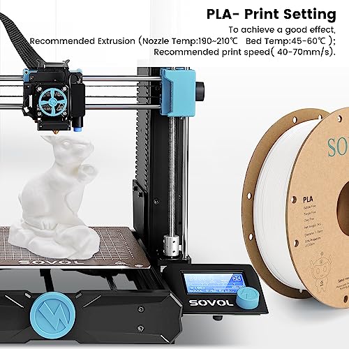 Sovol 3D Printer PLA Filament 2kg Spool Printing Materials, Black+White - color: Black & White, size: 2 KG
