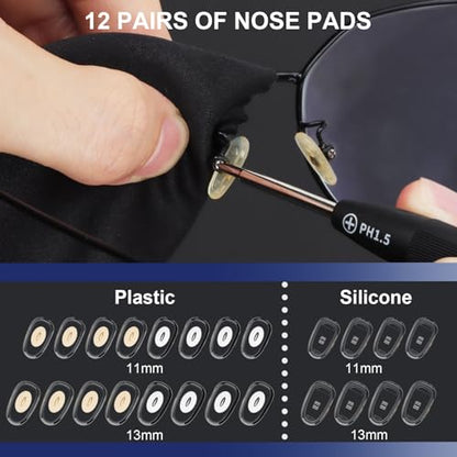 STREBITO Glasses Repair Kit, All-in-One Eyeglass Repair Kit