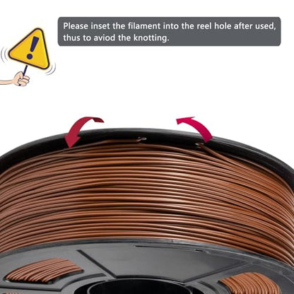 iSANMATE ASA Filament 1.75mm Brown 1KG, UV & Weather Resistant 3D Printer Filament Perfect for Outdoor Functional Parts, Dimensional Accuracy +/- 0.02mm, 1kg Spool (2.2lbs) - color: Brown