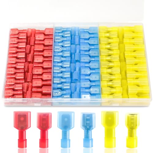 160PCS Spade Connectors, 22-10AWG Spade Terminal, Female and Male - size: 22-10AWG (Kit-160PCS)