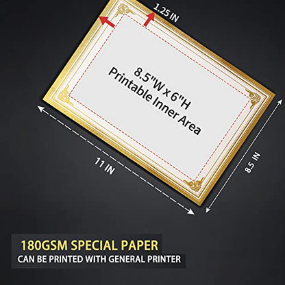 SUNEE 75pcs Certificate Kit, 25pcs Navy Blue Certificate Holders & 25pcs Letter Size Certificate Papers & 25pcs Gold Foil Award Seals for Diploma, Award, Accomplishment - color: Navy Blue