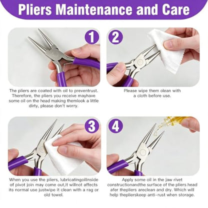 Round Nose Plier for Jewelry Making Jewelry for Jewelry Repair - color: Purple