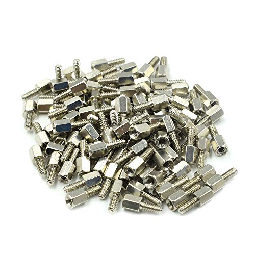 Inch Hexagon 4#-40x5+7 Galvanized Male to Female Thread Hexagon Hex Standoff Spacer Pillars - (100 Pcs)