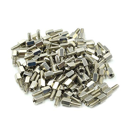 Inch Hexagon 4#-40x5+7 Galvanized Male to Female Thread Hexagon Hex Standoff Spacer Pillars - (100 Pcs)