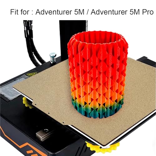 HzdaDeve Build Plate for Adventurer 5M/5M Pro/AD5X Double Sided Textured PEI Sheet and Smooth PEO Steel Sheet Bed Glue-Free Printing for FLASHFORGE Adventurer 5M Plate 3D Printer (PEO+PEI) - color: Gold+PEO