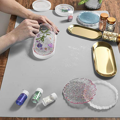 Sapid Extra Large Silicone Mat for Crafts Resin Art Painting 23.6" x 31.4" - color: Gray, size: 23.6"×31.4"