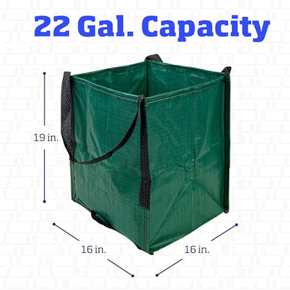 DURASACK Heavy Duty Storage Tote Bag 22-Gallon, Green Single (Pack of 10) - color: Green, size: Single (Pack of 10)